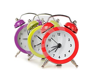 Colorful alarm clocks