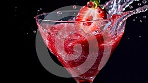 Colorful Alcoholic Cocktail isolated on a background with a space for a text.