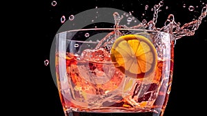 Colorful Alcoholic Cocktail isolated on a background with a space for a text.