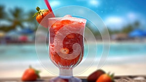 Colorful Alcoholic Cocktail isolated on a background with a space for a text.