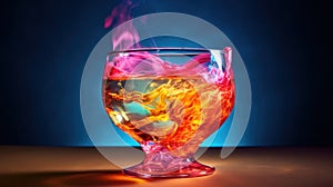 Colorful Alcoholic Cocktail isolated on a background with a space for a text.