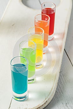Colorful Alcoholic Rainbow Shots