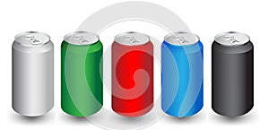 Colorful aliminum drink cans
