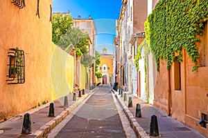 Colorful alley in Aix en Provance view photo