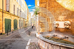 Colorful alley in Aix en Provance view photo