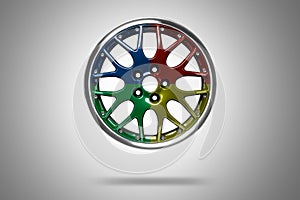 Colorful alloy rim