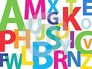 Colorful alphabet photo