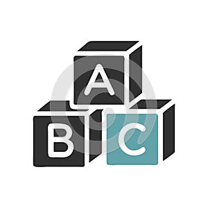 Colorful Alphabet Cube Icon
