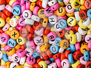 Colorful alphabet letter cubes