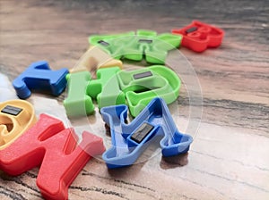 Colorful alphabet letters for preschoolers education