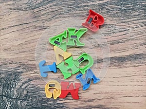 Colorful alphabet letters for preschoolers education
