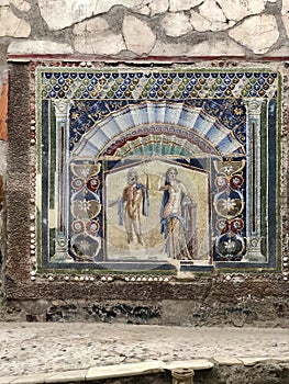 Amazing mosaics in the Parco Archeologico di Ercolano, Herculaneum photo