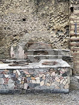 Thermopolium in the Parco Archeologico di Ercolano, Herculaneum photo