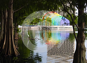 The colorful amphitheater in Orlando