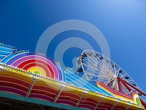 Colorful amusement park