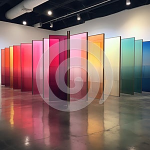 Colorful Anamorphosis Panels: Simplicity And Monochromatic Beauty photo