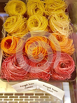 Colorful Angel Hair Pasta