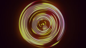 Colorful animated neon circle. Multicolor RGB swirl background. Neon futuristic abstract magic circle. Spiral