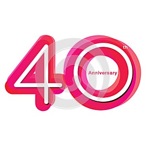 Colorful anniversary of 40