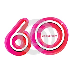 Colorful anniversary of 60