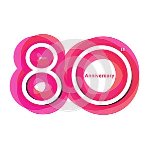 Colorful anniversary of 80