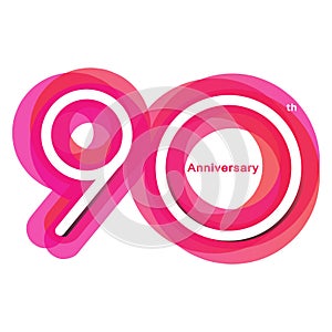 Colorful anniversary of 90