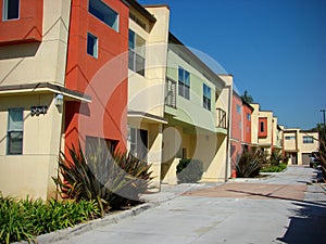 Colorful apartment building