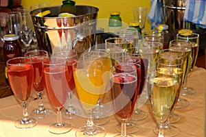 Colorful aperitifs - close-up