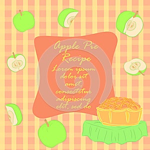 Colorful Apple Pie Recipe Leaflet