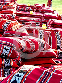 Colorful Arabic Cushions, colored pillows in asian countries