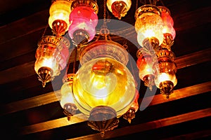 Colorful arabic lamp