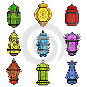 Colorful Arabic lamp