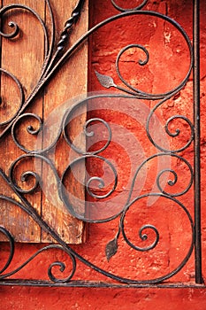 Colorful architecture details, Cuzco, Peru.