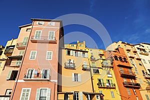 Colorful architecture of Menton