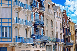 Colorful architecture at Mers-les-Bains,North Normandy,France