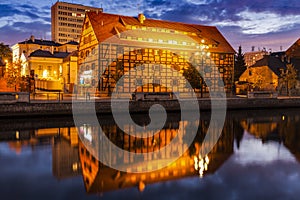 Colorful architecutre of Bydgoszcz by Brda River photo