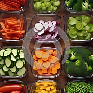 A colorful array of chopped vegetables ready for cooking2 photo
