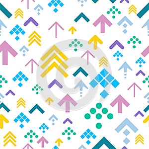 Colorful Arrow Background on White. Vector