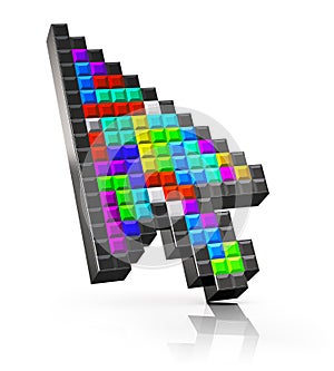 Colorful arrow mouse computer cursor