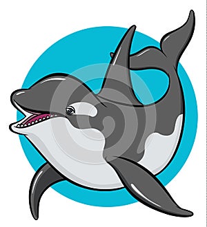 Colorful art orca