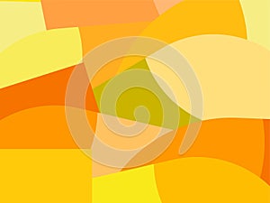 Colorful Art Yellow and Orange, Abstract Modern Shape Background or Wallpaper