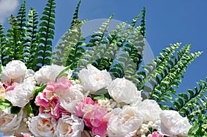 Colorful artificial flower bouquet