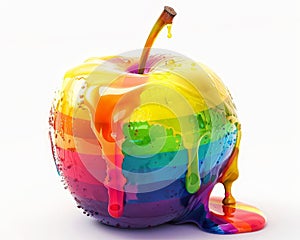 Colorful artistic apple