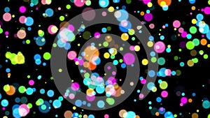 Colorful Ascending Circles Particles Abstract Background