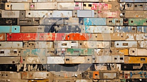 Colorful Assemblages: A Close-up Photograph Of Vhs Tapes By Sam Toft
