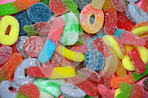 Colorful assorted chewy candy