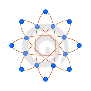 Colorful Atom Icon Vector Illustration