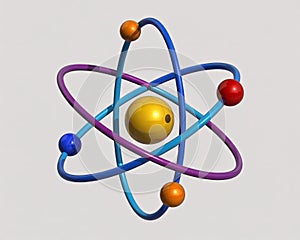 Colorful Atom Model