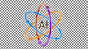 Colorful Atomic Symbol Logo