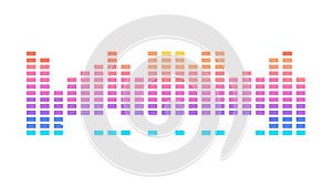 Colorful Audio Equalizer Bars Digital Sound Visualization, vector design Generative AI